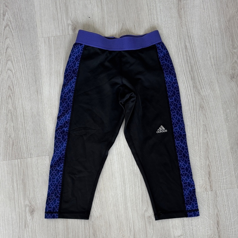 Adidas Kids Leggings in Black and Purple